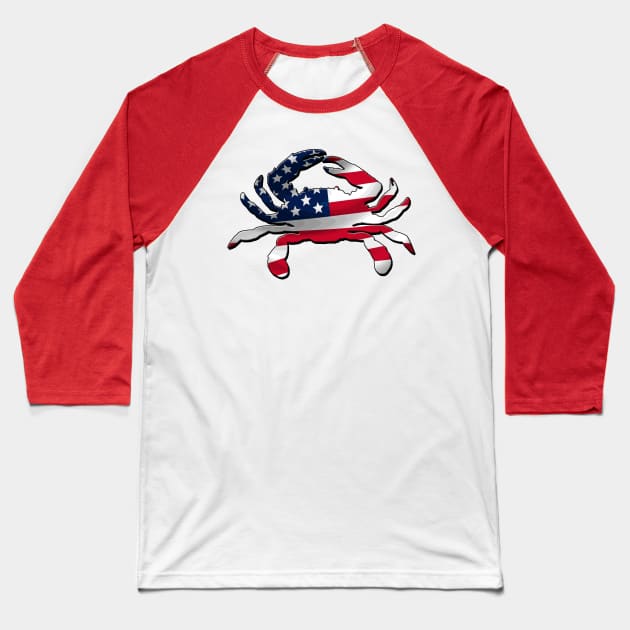 American crab Baseball T-Shirt by Hook Ink